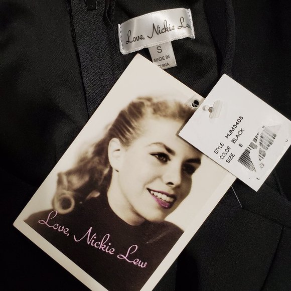 LOVE, NICKIE LEW Black Scalloped Hem Mini Dress - Picture 10 of 12